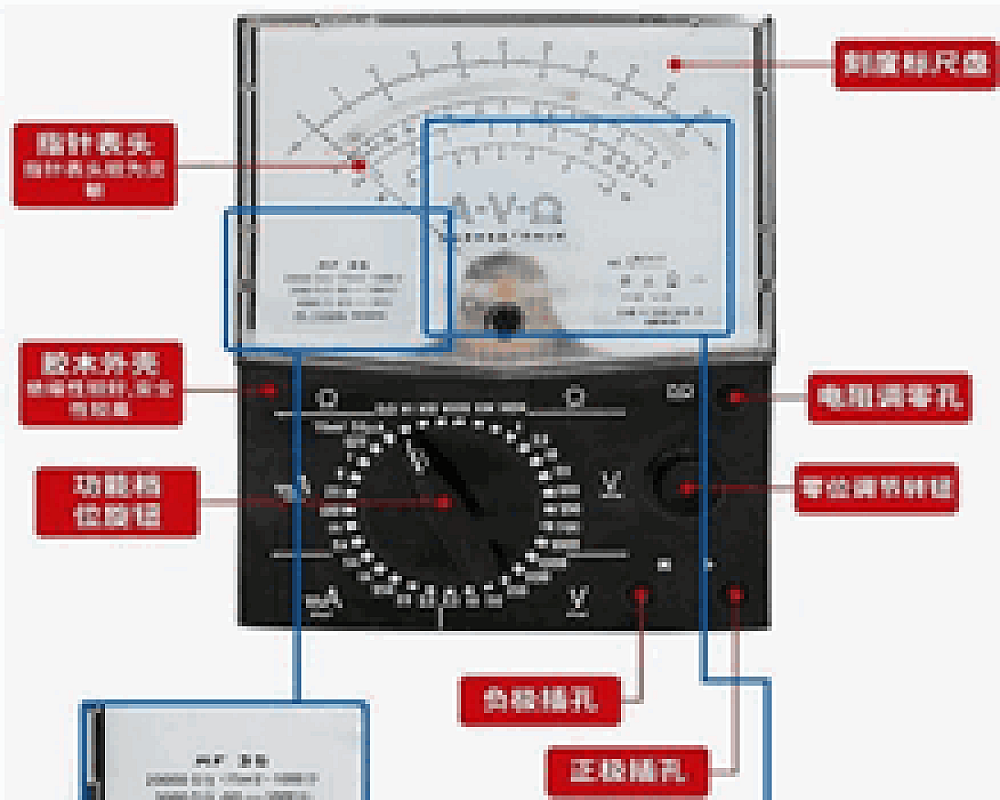 MF35、MF47、MF500指针万用表的使用
